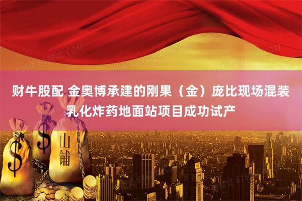 财牛股配 金奥博承建的刚果（金）庞比现场混装乳化炸药地面站项目成功试产